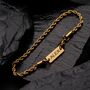 Gold Engravable 3mm Rope Bracelet Unisex, thumbnail 7 of 12