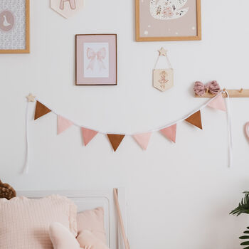 Pink Felt Bunting Girls Nursery Decor, 4 of 6