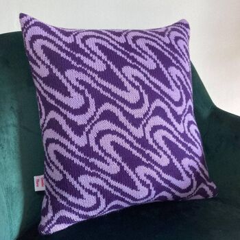 Swirly Knitted Cushion, 10 of 12