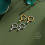Tiny Dotted Droplet Cz Huggie Hoop Earrings, thumbnail 1 of 11