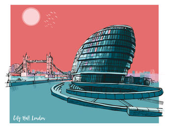 City Hall In London Blank Card, 2 of 2
