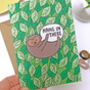Sloth Thinking Of You Card, thumbnail 1 of 2