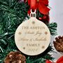 Personalised Family Christmas Wooden Decoration, thumbnail 1 of 4