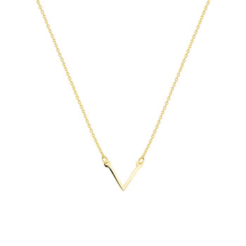 Sterling Silver Essential V Wishbone Necklace, 4 of 5