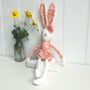 Linen Hare In Orange Dress, thumbnail 3 of 4