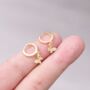 Gold Butterfly Hoop Earrings, thumbnail 1 of 7
