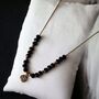 Black Crystal Round Zircon Mangalsutra Necklace, thumbnail 2 of 8