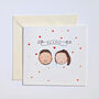 Personalised Valentine's Day Couple Portrait Greeting Card, thumbnail 2 of 4
