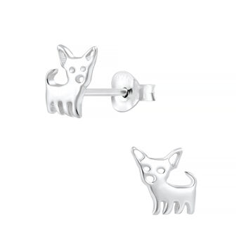 Chihuahua Sterling Silver Earrings, 4 of 9