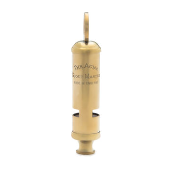 Scout Master Two Tone Brass Whistle, 2 of 4