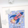 Rocket Children's Personalised Print, thumbnail 3 of 8