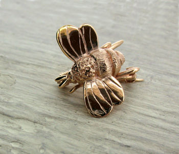 Rose Gold Vermeil Bumble Bee Brooch, 2 of 4
