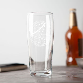 Any Map Etched Beer Glass, 2 of 2