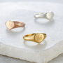 Personalised Engraved Heart Signet Ring, thumbnail 3 of 11