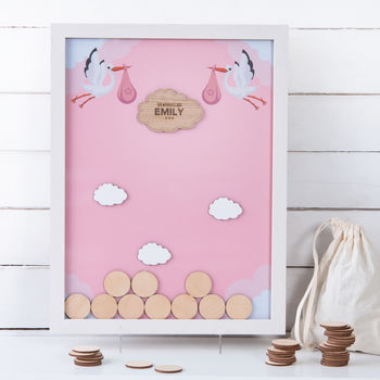 Personalised New Baby Frame With Tokens, 2 of 5