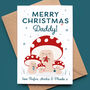 Daddy Christmas Card With Cute Toadstools, thumbnail 1 of 4