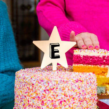 Personalised Children's Block Letter Inital Cake Topper, 2 of 7