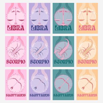 Zodiac Greetings Card, 4 of 12