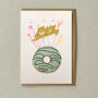 Happy Birthday Mint Doughnut Greeting Card, thumbnail 1 of 2