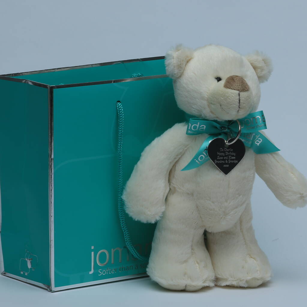 Image of Bear With Pre Engraved Happy Birthday Tag