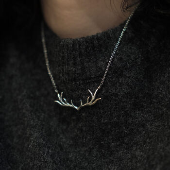 My Deer Wilderness Oxidised Sterling Silver Necklace, 4 of 6