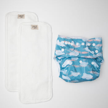 'Fluffy Clouds' Modern Cloth Nappy By Pēpi Collection, 6 of 12