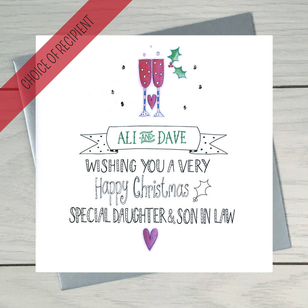 Champagne Personalised Christmas Card, 1 of 3