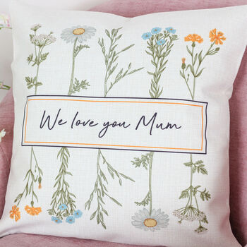 Personalised Mothers Day Floral Cushion For The Home, 3 of 4