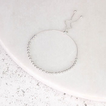 Sterling Silver 30th Birthday 30 Beads Slider Bracelet, 2 of 7