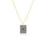 Black And White Rectangle Necklace, thumbnail 1 of 6