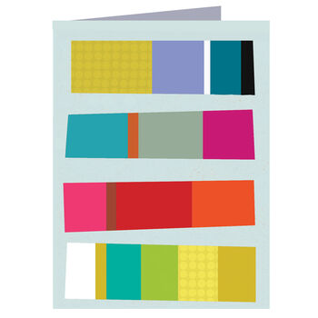 Coloured Stripes Mini Greetings Card, 2 of 4