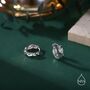 Sterling Silver Foil Textured Thick Hoop Earrings, thumbnail 5 of 10