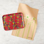 Modern Floral Small Tray + Tea Towel Gift Set, thumbnail 1 of 9