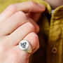 Personalised Sterling Silver Initial Signet Ring, thumbnail 4 of 5