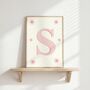 Girls Floral Personalised Whimiscal Wall Art Set Of Four, thumbnail 4 of 5