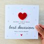 Best Decision Crochet Heart Christmas Card, thumbnail 1 of 3