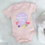 Happy First Mother's Day Floral Lilac Babygrow, thumbnail 2 of 5
