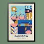 Padstow Cornwall Art Print, Poster Print, Kitchen Wall Art, Wall Art Print, Graphic Geometric Print, Colourful Art, Home Decor, A5, A4, A3, A2, A1, thumbnail 1 of 11