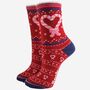 Women's Bamboo Socks Candy Cane Hearts, thumbnail 2 of 5