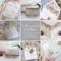 Whimsical Autumn Wedding Menu Cards With Guest Name Tags And Ribbon, thumbnail 4 of 7