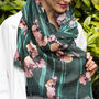 Personalised Orchids Gold Print Scarf, thumbnail 3 of 12