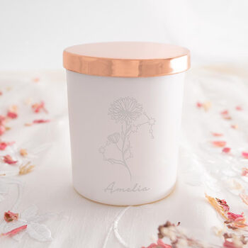 Personalised Birth Flower Constellation Scented Candle, 3 of 9
