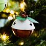 Christmas Pudding Hanging Bell Decoration, thumbnail 1 of 4