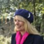 Navy Beret With Optional Veil And Accessories, thumbnail 2 of 12