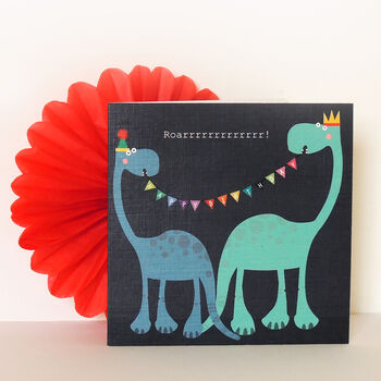 Roarrrrrr! Dinosaur Birthday Card, 4 of 4