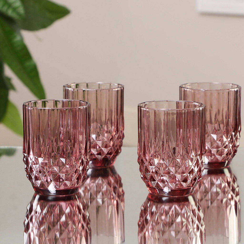 luxury amethyst cut glass tumblers by dibor