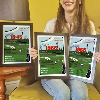 Birthday Gift Print For Golfer Personalised For Birth Year, 2 of 10