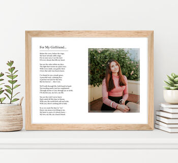 Personalised Photo Poem Girlfriend Art Print, 5 of 10
