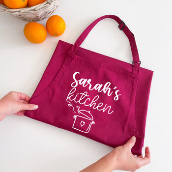 Personalised Women Apron With Pocket. Gift For Her, 5 of 6