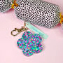 Pink And Blue, Confetti Glitter Keyring, thumbnail 6 of 10